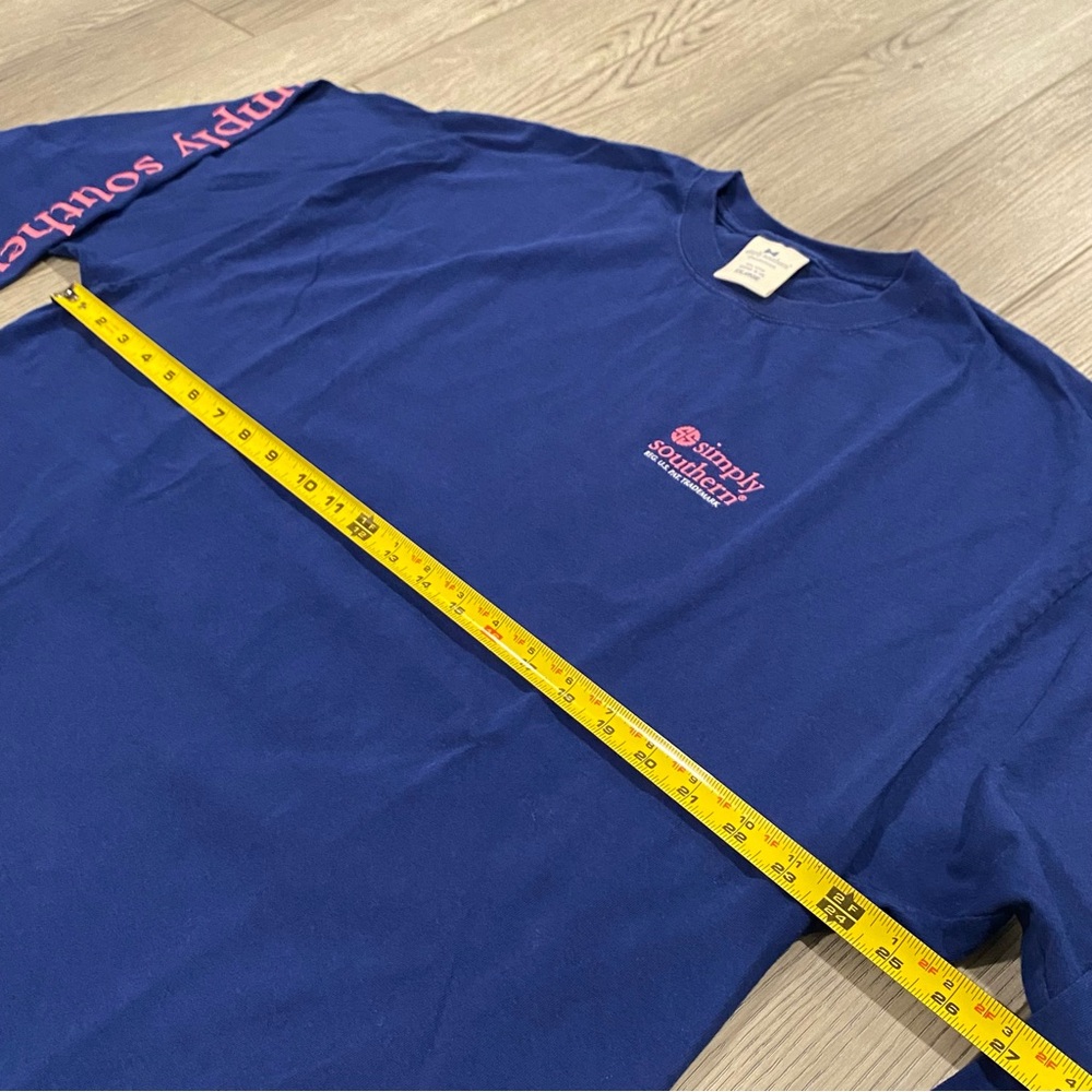 Simply Southern Graphic T Shirt Women’s XXL Long Sleeve Navy Blue Lemon Kindness - Picture 11 of 13